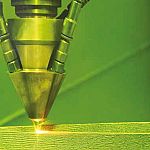 Additive manufacturing using a laser-based directed energy deposition process.
