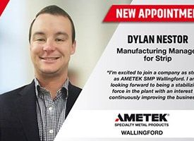Dylan Nestor joins AMETEK SMP as Manufacturing Manager