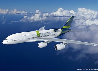 The Airbus A380 flight test platform will put hydrogen combustion technology to the test. © AIRBUS S.A.S. 2022