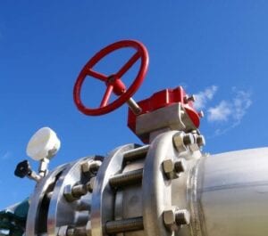 manual actuator on pipeline