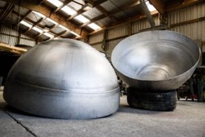 The Global Stainless team can fabricate stainless steel industrial hemispheres in any diameter.