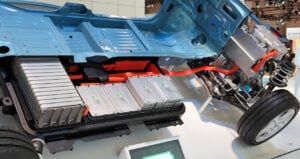 Nissan Leaf’s lithium-ion battery pack.