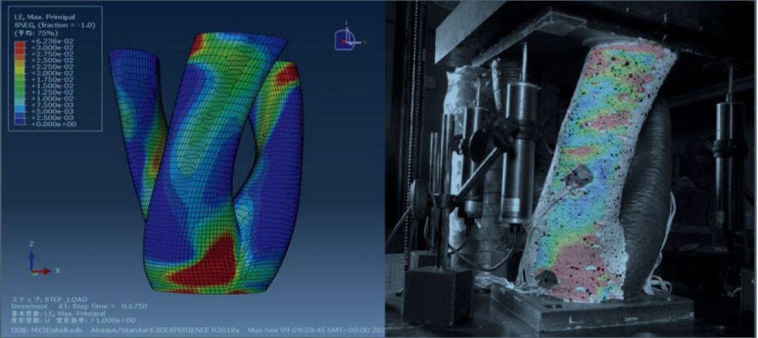 Connector analysis predicted deformation vs actual deformation, Takenaka MX3D