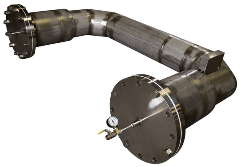 A double-wall structure comprising two stainless steel pipes (type 304): ACME Cryogenics’ Vacuum Jacketed Pipe (VJP), also known as Vacuum Insulated Piping (VIP), is designed for leak-free transfer of cryogenic liquids such as liquefied nitrogen, oxygen, argon, natural gas, carbon dioxide, hydrogen and helium.