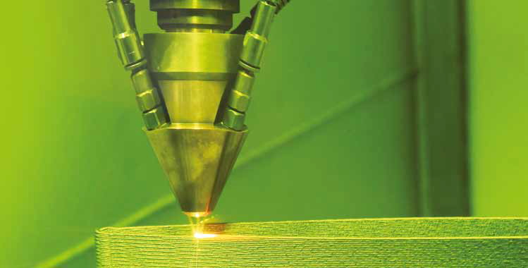Additive manufacturing using a laser-based directed energy deposition process.