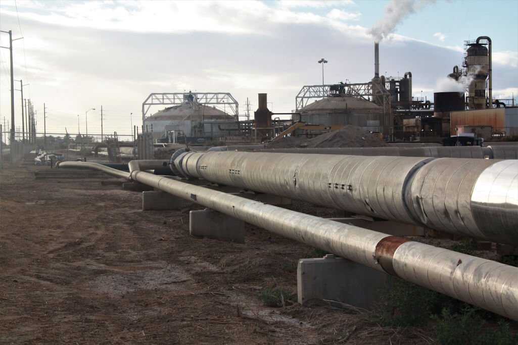 The Imperial Valley Geothermal Project near the Salton Sea, California.