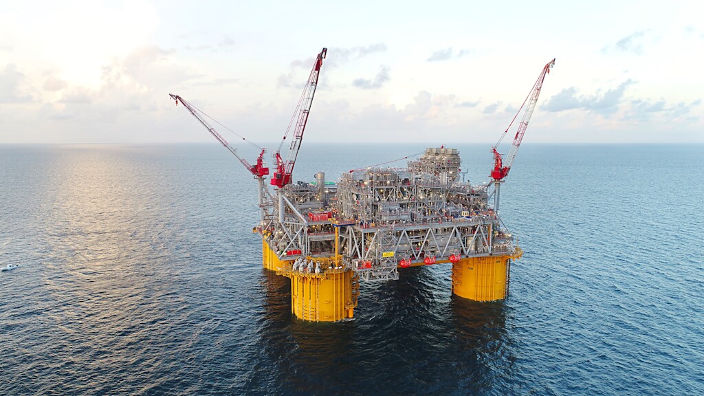 The Shell Appomattox deep-water asset prepares for successful production in May 2019 Gulf of Mexico, 80 miles southeast of the Louisiana Coastline, USA, 2018. Photo © Allison Smith.