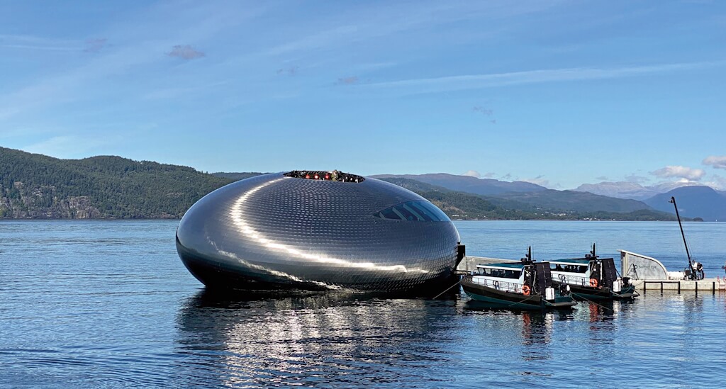 Two electric shuttle ferries are key to ensuring a sustainable expedition for all visitors. Photo ©Kvorning Desig