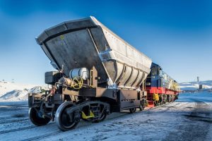 Kiruna Wagon applied lean duplex Forta LDX 2101 on the basket shells of its mining wagons, allowing good long-term discharge and reliable bottom emptying of a wide range of bulk materials. Photo: Fredric Alm.