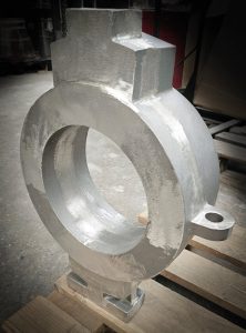 A butterfly valve body cast in N’GENIUS 326L35M4N post fettling