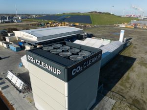 Direct air capture equipment such as this plant in Alkmaar, the Netherlands, extracts CO2 out of the atmosphere. Photo: Dreamstime