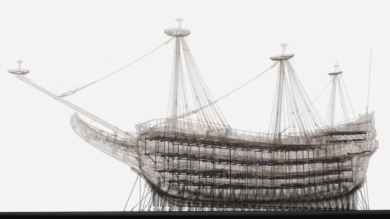 The internal support will run form the keel to the super deck and will help to carry the load of the decks and the deck beams with the aim of slowing down the movement of the hull. Photo ©Alleima.