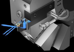 Wear-resistant tools are particularly important when machining turbine discs and spools, where maintaining tight tolerances and achieving high-quality surface finishes is critical. Photo: Sandvik Coromant